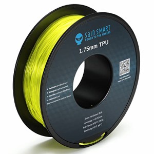 SainSmart 3Dプリンター TPUフィラメント 黄 95A 1.75mm径 寸法精度+/-0.05mm 柔軟性も耐久性も優れる新型素材 弾性樹脂 0.8KG