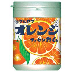 丸川製菓 オレンジマーブルガムボトル 130g×6個入