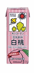 キッコーマン 豆乳飲料 白桃 200ml ×18本