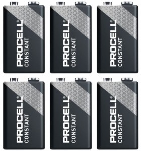 【DURACELL】 デュラセル(Duracell) PROCELLプロセル 9V電池 エフェクター/楽器用アルカリ電池 6個セット DP-9V-6pcs