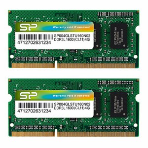 シリコンパワー ノートPC用メモリ 1.35V (低電圧) DDR3L 1600 PC3L-12800 4GB×2枚？204Pin Mac 対応 SP008GLSTU160N22