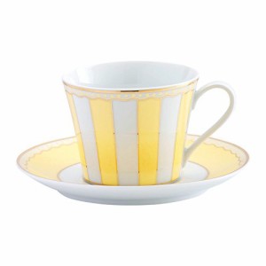 Noritake ノリタケ カップ ＆ ソーサー ( コーヒー ティー 兼用) 250cc カーニバル イエ ロー ファインポーセレン T002B/M-250