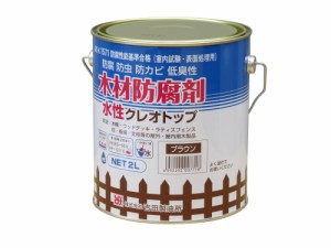 吉田製油所水性木材防腐剤 水性クレオ 2L ブラウン