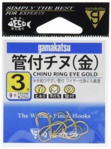 がまかつ(Gamakatsu) カン付チヌ フック 金 3号 釣り針