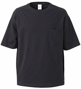 (ユナイテッドアスレ)UnitedAthle 5.6オンス ビッグシルエット Tシャツ(ポケット付) 500801 002 ブラック L