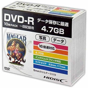 HIDISC データ用D V D-R メディア スリムケース入り10枚パック