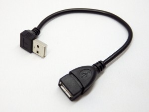 エスエスエーサービス 外付けHDD録画対応TV/レコーダー用 USB接続ケーブル  USB A(オス) - A(メス)L型 ・20cm  SU2-AA20BDL