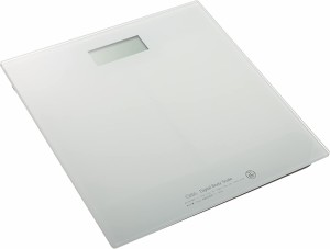 オーム電機 デジタル体重計 スリム＆シンプル ホワイト HBK-T100-W 08-0065 OHM