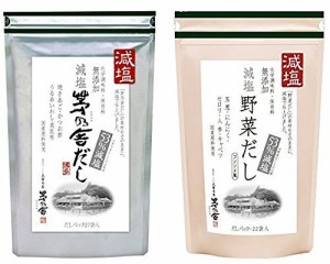 久原本家 茅乃舎 減塩 茅乃舎だし 8g × 27袋 ＆ 減塩野菜だし 8g×22袋　【減塩お得セット】