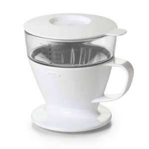 OXO オクソー お湯が自動で理想的なスピードで注がれる オート ドリップ コーヒーメーカー 1-2杯用 360ml ホワイト 台形フィルター 忙し