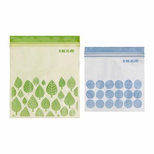 ☆2016NEW☆　IKEA　ISTAD　プラスチック袋　アソートカラー（ブルー＆グリーン）　50ピース