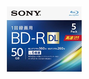 ソニー ブルーレイディスク BD-R DL 50GB (1枚あたり地デジ約6時間) 1回録画用 5枚入り 6倍速ダビング対応 ケース付属 5BNR2VJPS6