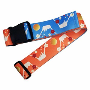 日本エイテックス ウエ ストポイント 鞄帯 スーツケースベルト 和柄 オレンジ富士山 WPJ-108