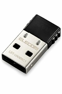 エレコム Bluetooth USB アダプタ USB-Aコネクタ Class1 Bluetooth4.0 小型 省電力 EDR/LE対応 Windows 11/10/8.1/8/7 対応 ブラック L