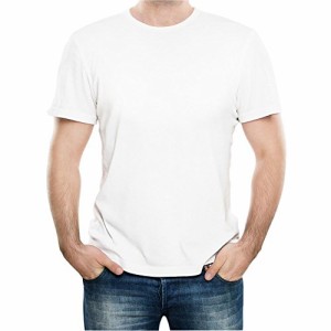Macoking tシャツ メンズ 無地 速乾 白tシャツ 白 半袖tシャツ インナーシャツ おおきいサイズ スポーツ カットソー カップル セット 厚