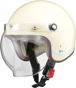 リード工業(LEAD) バイク用ジェットヘルメット NOVIA(ノービア) ラインアイボリー レディースフリー(55-57cm未満) NOVIA