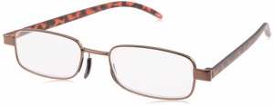 ULTRA Flat READER 超 薄型 軽量 老眼鏡 (専用スリムケース付き) メンズ ブラウン +2.00 5623-20