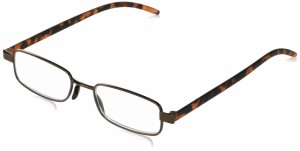 ULTRA Flat READER 超 薄型 軽量 老眼鏡 (専用スリムケース付き) メンズ ブラウン +2.50 5623-25