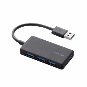 [送料無料]エレコム USB3.0 ハブ 4ポート バスパワー コンパクト ブラック U3H-A41