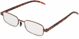 ULTRA Flat READER 超 薄型 軽量 老眼鏡 (専用スリムケース付き) メンズ ブラウン +3.00 5623-30