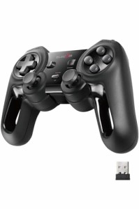 《送料無料》エレコム ワイヤレス ゲームパッド 13ボタン Xinput 振動 連射 高耐久 ブラッ