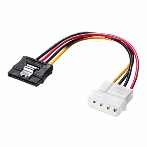 サンワサプライ シリアルATA電源ケーブルラッチ付き(大4pin オス-SATA15pinメス) TK-PWSATALAN