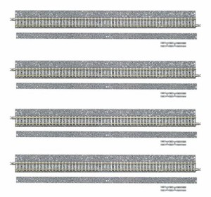 TOMIX Nゲージ 1767 ワイドPCレールS280-WP (F) (ポイント分岐用) (4本セット)
