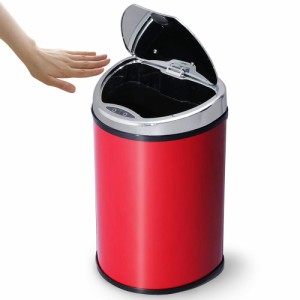 アイリスプラザ ゴミ箱 センサー付き 48L 自動開閉 キッチン 生ゴミ ふた付き(45リットルゴミ袋対応) レッド