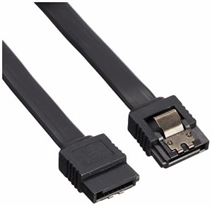 親和産業 SATA3ケーブル 黒 ラッチ付 20cm SS-SAT20BK-S1