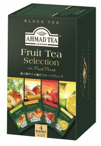 AHMAD TEA ( アーマッドティー ) フルーツセレクション ティーバッグ 20袋 ×3個  アソート : アップル レモン＆ライム ピーチ＆パッショ