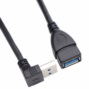 [送料無料]ViViSun USB 3.0 L型 90°方向変換ケーブル USB 3.0 延長ケーブ