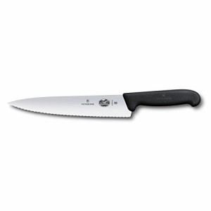 VICTORINOX(ビクトリノックス) カービングナイフ 波刃 22cm ブラック サンドウィッチ プロフェッショナル ブレッドナイフ パン切り包丁 5