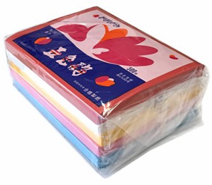 [送料無料]おはながみ 京花紙 5色各500枚入りセット（赤、紅桃、黄、水色、白）