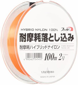 ヤマトヨテグス(YAMATOYO) ナイロンライン 耐摩耗落とし込み 100m 2号 8lb フラッシュオレンジ