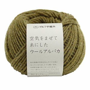 DARUMA 空気をまぜて糸にした ウールアルパカ 毛糸 合太 Col.4 グリーン 系 30g 約100m 01-6310