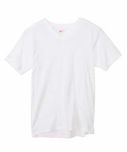 ヘインズ 半袖Tシャツ(3枚組) 綿100% 柔らかい肌触り Vネック 赤ラベル メンズ ホワイト(Vネック) M