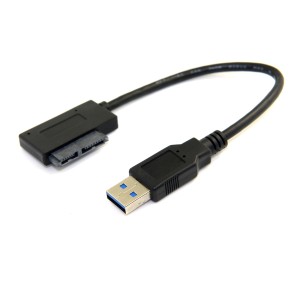 cablecc USB 3.0 - 7+6 13ピン スリムライン SATAアダプターケーブル ノートパソコン Cd D V D ROM 光学ドライブ用