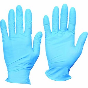 TRUSCO(トラスコ) 使い捨て ニトリル 手袋 M ブルー 青 粉なし 0.06 100枚入り TG エアー TGNN06BM TG M 0.06
