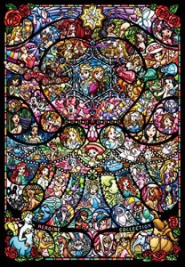 2000ピース ジグソーパズル ディズニー＆ディズニー ピクサー ヒロインコレクション ステンドグラス(73x102cm)