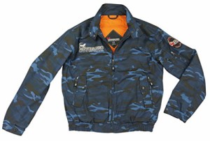 コミネ(KOMINE) バイク用 プロテクトスイングジャケット BLUE CAMO M JK-591 1134 オールシーズン向け CE規格レベル2 プロテクター
