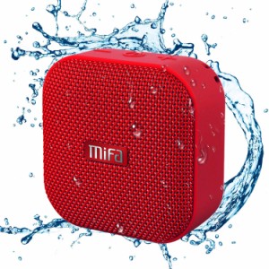 [送料無料]MIFA A1 レッド Bluetoothスピーカー IP56防塵防水/お風呂/コンパク