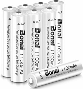 BONAI 単4形 充電式電池 ニッケル水素電池 8個パックCEマーキング取得 UL認証済み 自然放