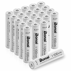 BONAI 単4電池 充電池 単4形ニッケル水素充電池 24個パック 高容量1100mAh （約12