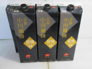 小川珈琲 小川珈琲店 炭焼珈琲 無糖 1000ml紙パック×12(6×2)本入