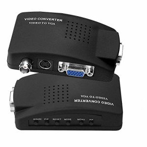 Paris BNC to VGA アナログ変換器 VGA S-video 音像入出力対応 PC VGA Converter モニタ 変換 アダプタ DVR D V D CCTVカメラなど対応 (