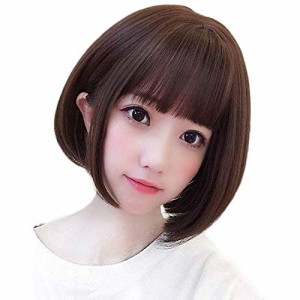 かわいい姫様 ウィッグ ショート ボブ フルウィッグ レディース おしゃれ かつら ショートヘア 日常 可愛い ストレート 人気 定番 ぱっつ