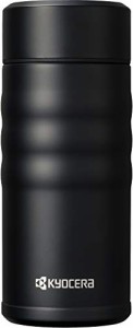 京セラ セラミック コーヒー ボトル マグボトル 350ml スクリュー式 ブラック 黒 内面セラミック加工 真空断熱構造 保温 保冷 CERAMUG セ