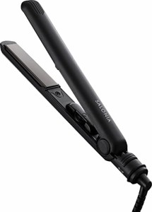 SALONIA サロニア ミニヘアアイロン ストレート ブラック 海外対応 MAX210℃ 耐熱ポーチ付き