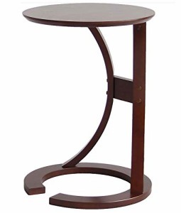 市場 サイドテーブル Lotus 幅40x奥行40x高さ56cm ブラウン 手元まで寄せることができるデザイン ILT-2987BR
