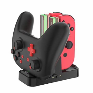 ジョイコン Joy-Con Pro コントロー ラー 充電 スタンド Nintendo Switch用 3WAY充電可能 KINGTOP ニンテンドー スイッチ プローコントロ